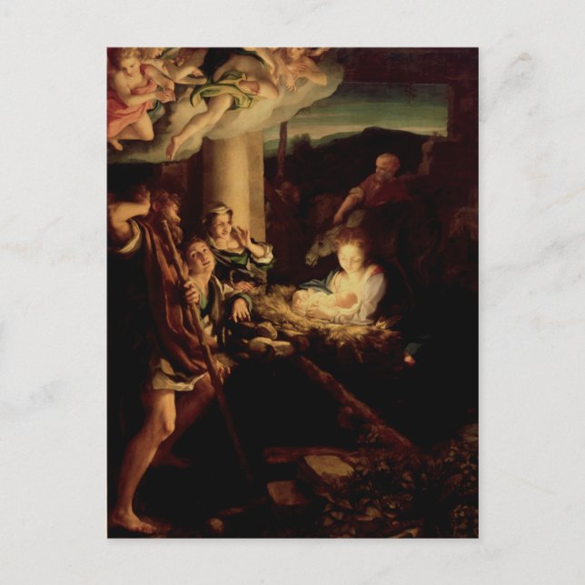 Carte Postale Nativité - Nuit Sainte - Correggio - Renaissance (Devant)