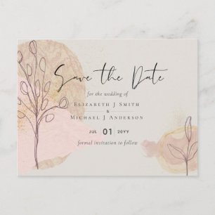 Carte Postale Natural Earth Sage Dusty Rose Blush Enregistrer la