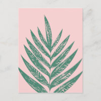 Nature botanique Illustration tropicale rose vert