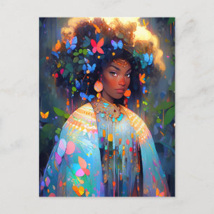 Carte Postale Nature Déesse Imaginaire afro-américain Art