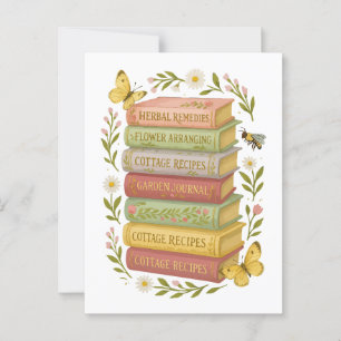 Carte Postale Nature et livre Lover Botanique Stack