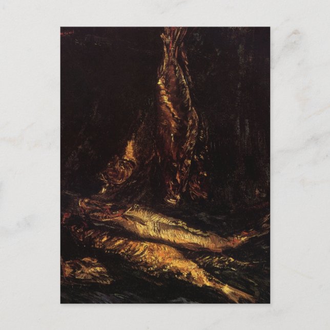 Carte Postale Nature morte avec bloaters par Vincent van Gogh (Devant)