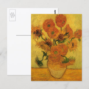 Carte Postale Nature morte de Vincent van Gogh Vase avec 15 tour
