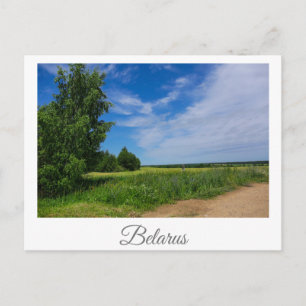 Carte Postale Nature Paysage Paysage Route rurale Biélorussie