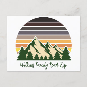 Carte Postale Nature personnalisée Famille Vacances Forêt verte