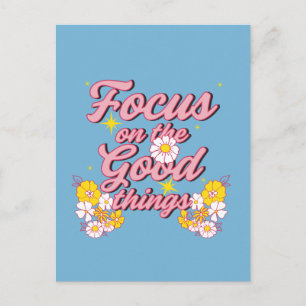 Carte Postale Nature Soul Slogan   Focus sur les bonnes choses