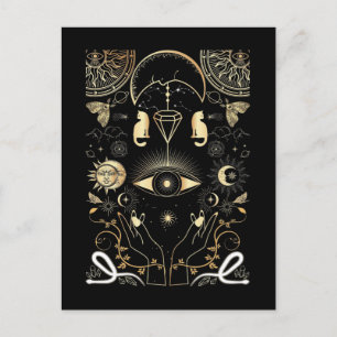 Carte Postale Nature spirituelle Lune Astrologie Soleil Étoiles