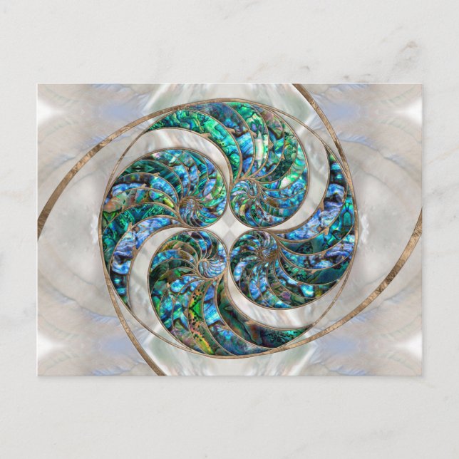 Carte Postale Nautilus Shell - Abalone et Pearl (Devant)