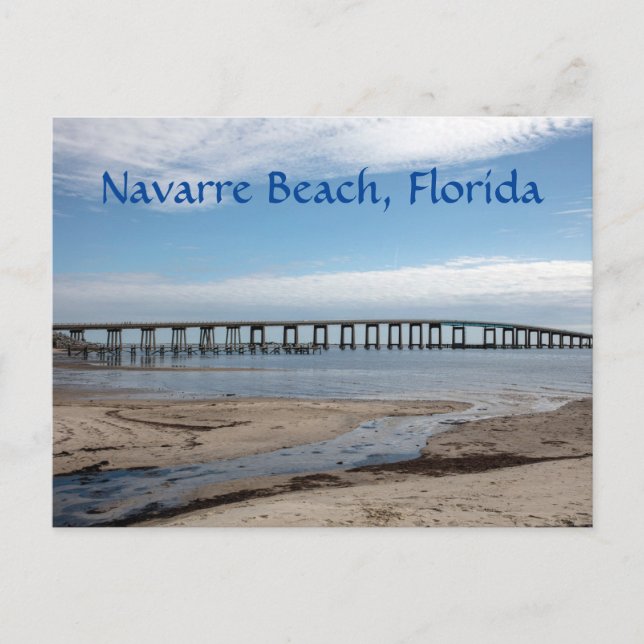 Carte Postale Navarre Beach Floride pont de la chaussée photo (Devant)