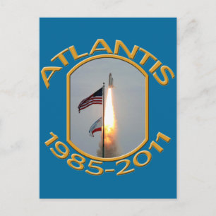 Carte Postale Navette spatiale Atlantis Finale Lift Off Photo