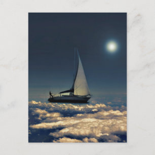 Carte Postale Navigation à travers les nuages Dreamy Collage