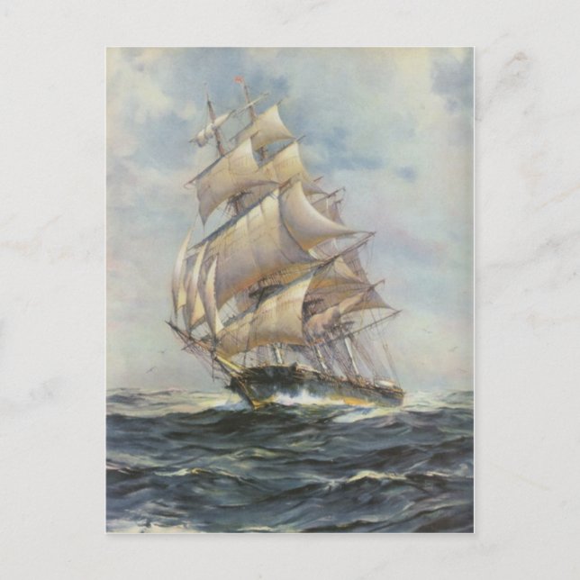 Carte Postale Navire Ancien à Voile (Devant)