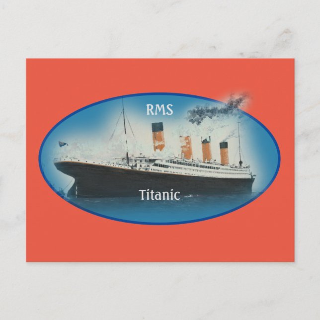 Carte Postale Navire de ligne Titanic Orange Maritime White Star (Devant)