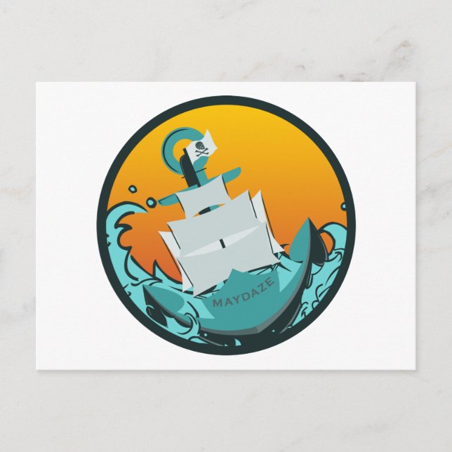 Carte Postale navire en voie de naufrage (Devant)