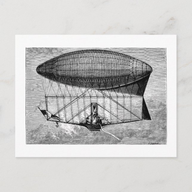 Carte Postale Navire victorien Dirigible Blimp (Devant)