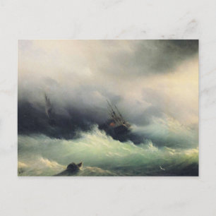 Carte Postale Navires dans une tempête