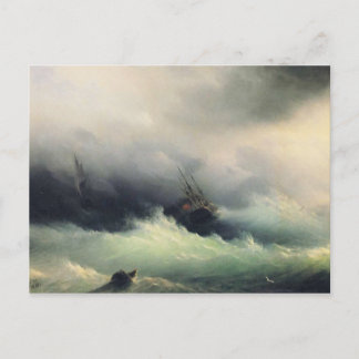 Carte Postale Navires dans une tempête