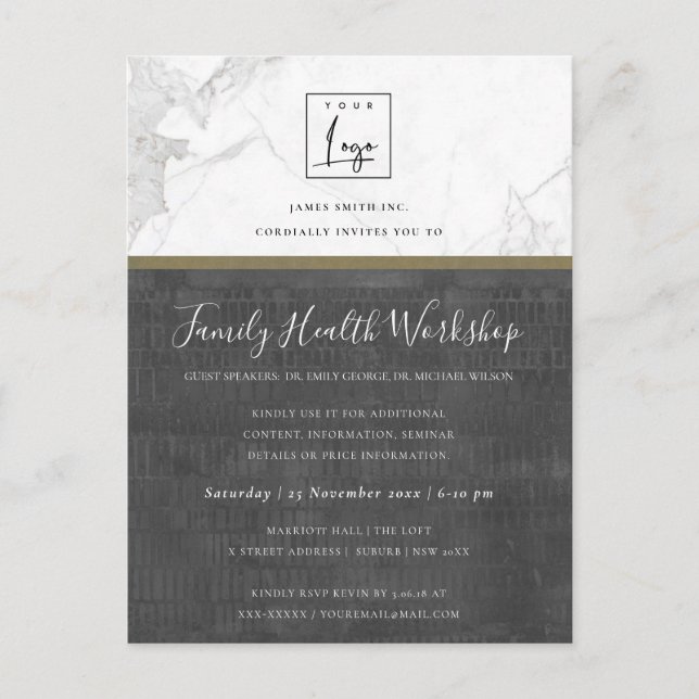 CARTE POSTALE NAVY GOLD DAHLIA ATELIER FLORAL DISCOURS INVITATIO (Devant)