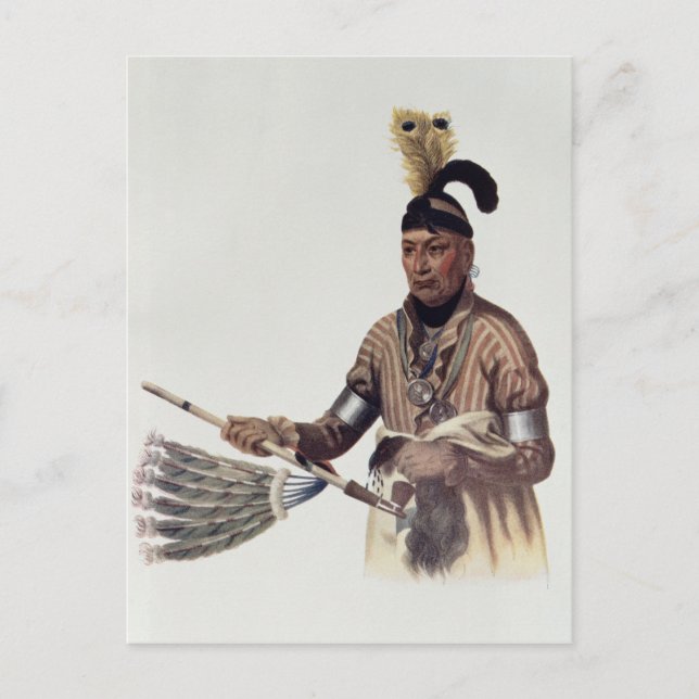 Carte Postale Naw-Kaw ou Wood, un chef de Winnebago (Devant)