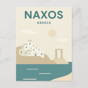 Carte Postale Naxos Grèce minimaliste