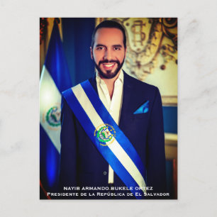 Carte Postale Nayib Bukele, Président du Salvador