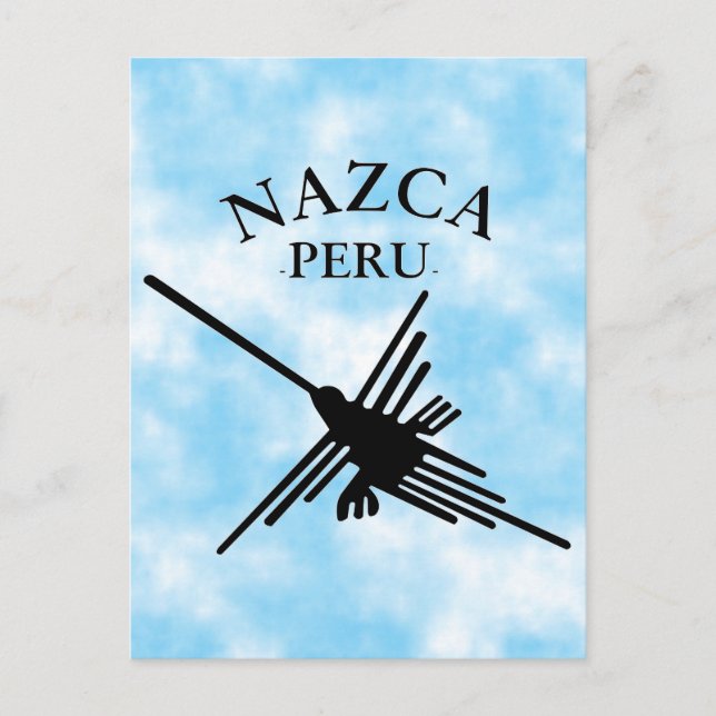 Carte Postale Nazca Pérou Colibri Avec Texte Courbé (Devant)