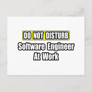 Carte Postale Ne Dérangez Pas...Ingénieur Logiciel Au Travail