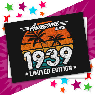 Carte Postale Né en 1939 Édition Limitée Rétro Incroyable Depuis