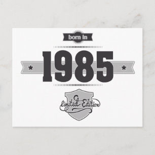 Carte Postale Né en 1985 (Dark&Lightgrey)