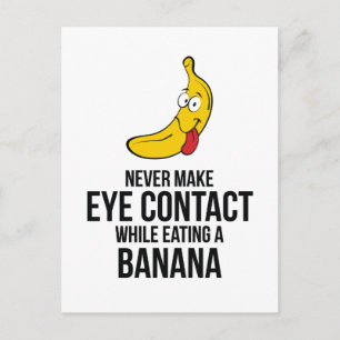 Carte Postale Ne Jamais Contacter Les Yeux En Mangeant Un Banan