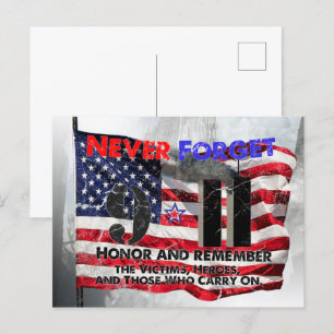Carte Postale Ne jamais oublier le 11 septembre