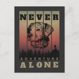 Carte postale Ne jamais partir à l'aventure seul