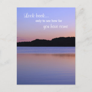Carte Postale Ne jamais regarder en arrière Aucun Regret Sunset 