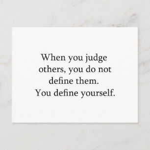 Carte Postale Ne juge pas