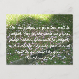 Carte Postale Ne juge pas - Christian Postcard