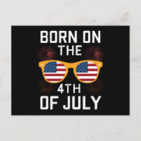 Né le 4 juillet Lunettes de soleil d'anniversaire 