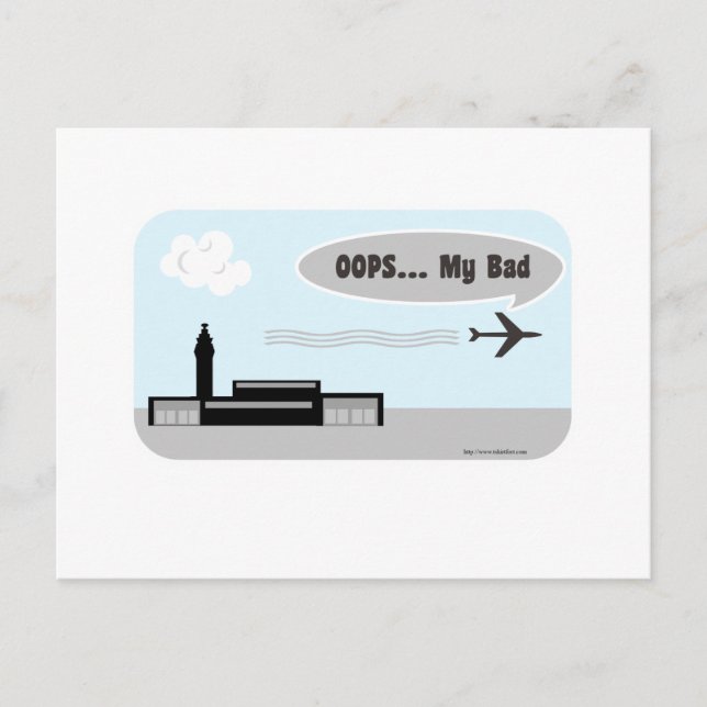 Carte Postale Ne manquez pas l'aéroport (Devant)