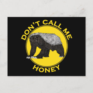 Carte Postale Ne m'appelez pas Honey Badger Funny Badass Animal 