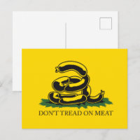 Ne marchez pas sur la viande drôle Gadsden drapeau