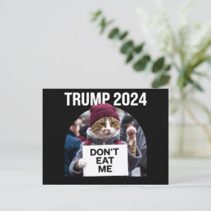 Carte Postale Ne me mangez pas de chats pour Trump 2024