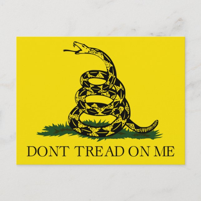 Carte Postale Ne me touchez pas, Gadsden flag tea party (Devant)