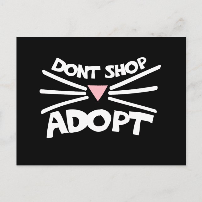 Carte Postale Ne pas acheter adopter (Devant)