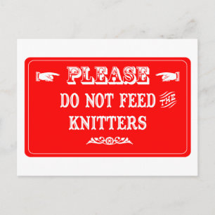 Carte Postale Ne Pas Alimenter Les Knitters