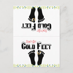 Carte Postale Ne pas avoir les pieds froids Funny Chaussettes Ca