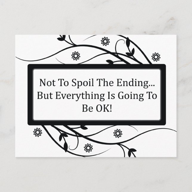 Carte Postale Ne Pas Gâcher La Fin (Devant)