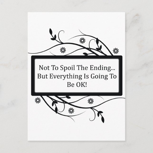 Carte Postale Ne Pas Gâcher La Fin (Devant)