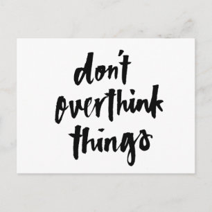Carte Postale Ne pas oublier les choses Citation Inspirationnell