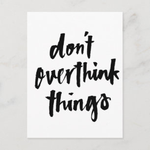 Carte Postale Ne pas oublier les choses Citation Inspirationnell