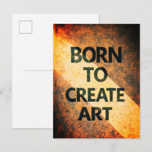 Carte Postale Né pour créer un texte de citation motivationnel A