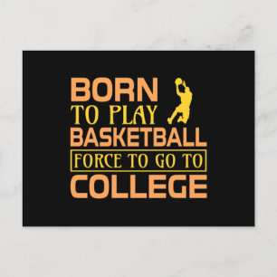 Carte Postale Né pour jouer au basket-ball